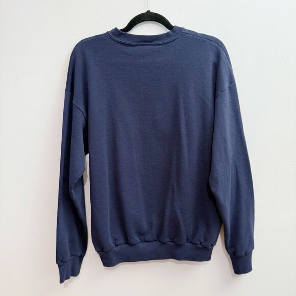 Vintage Looney Tunes Tweety Bird Patch Navy Blue Crewneck Sweater Unisex Medium - Picture 6 of 6